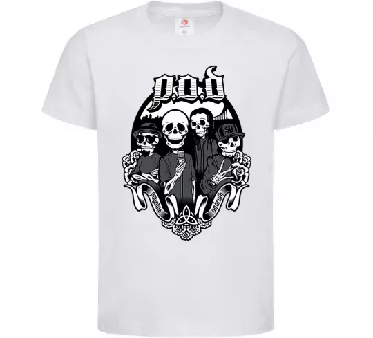 Дитяча футболка POD skeletons Білий фото
