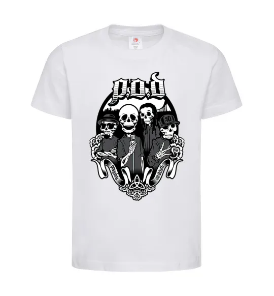 Детская футболка POD skeletons Белый фото