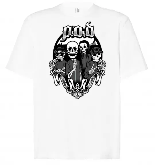 Футболка Оверсайз POD skeletons Белый фото
