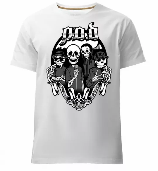 Чоловіча преміум футболка POD skeletons Білий фото