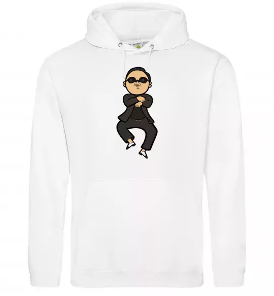 Чоловіча толстовка (худі) Gangnam Psy Білий фото