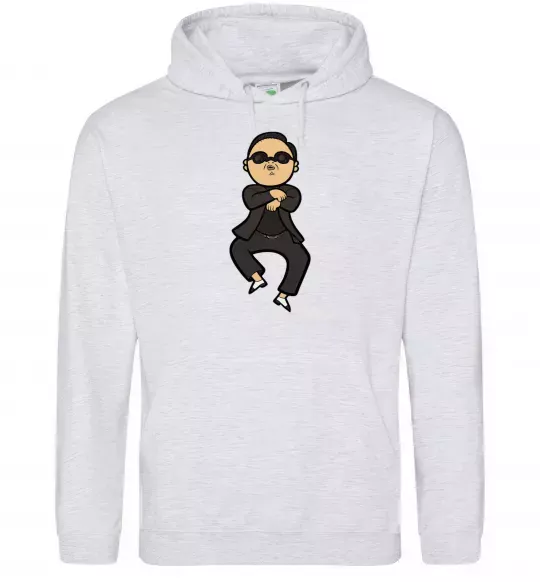 Женская толстовка (худи) Gangnam Psy Серый меланж фото