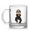 Чашка скляна Gangnam Psy Прозорий фото