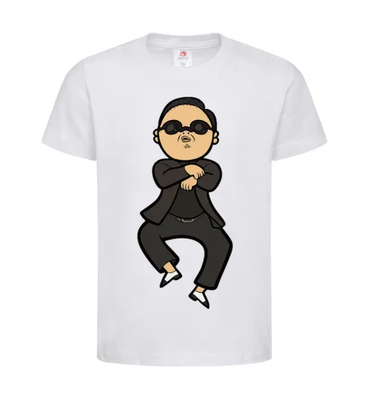 Дитяча футболка Gangnam Psy Білий фото