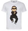 Мужская футболка Gangnam Psy Белый фото