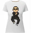 Женская премиум футболка Gangnam Psy Белый фото