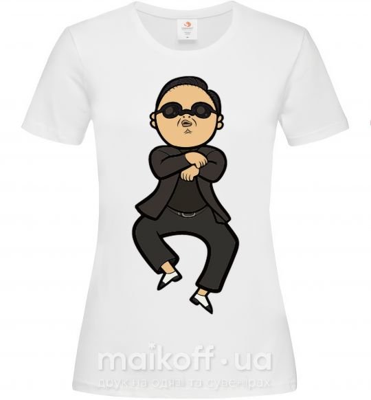 Жіноча футболка Gangnam Psy Білий фото