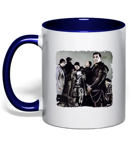 Чашка з кольоровою ручкою Rummstein group Глибокий темно-синій фото