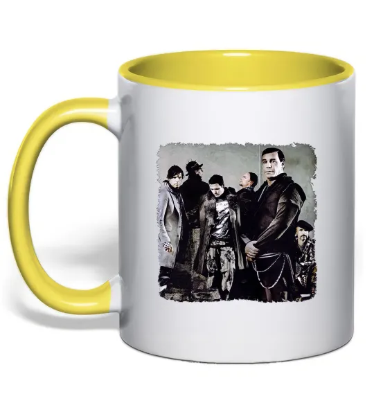 Чашка з кольоровою ручкою Rummstein group Лимонний фото