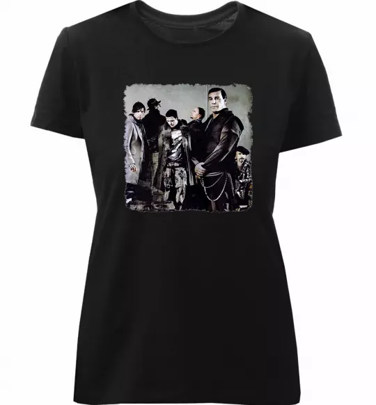 Женская премиум футболка Rummstein group Черный фото