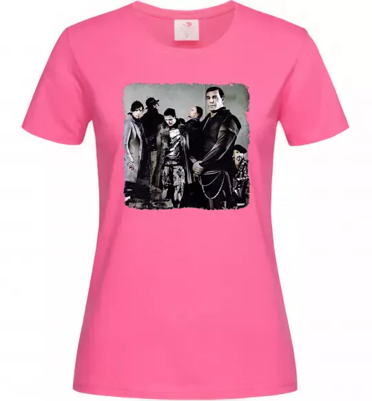 Жіноча футболка Rummstein group Яскраво-рожевий фото