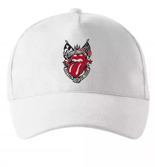 Кепка Rolling stones tattoo Білий фото