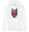 Женская толстовка (худи) Rolling stones tattoo Белый фото