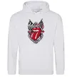 Женская толстовка (худи) Rolling stones tattoo Серый меланж фото