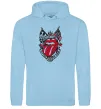 Жіноча толстовка (худі) Rolling stones tattoo Блакитний фото