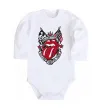 Дитячий бодік Rolling stones tattoo Білий фото