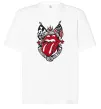 Футболка Оверсайз Rolling stones tattoo Белый фото