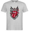 Мужская футболка Rolling stones tattoo Серый фото