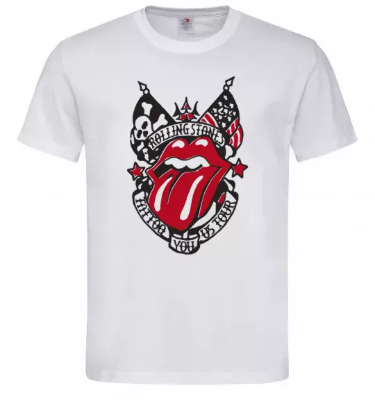 Мужская футболка Rolling stones tattoo Белый фото