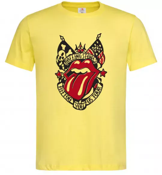 Мужская футболка Rolling stones tattoo Лимонный фото