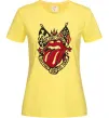 Жіноча футболка Rolling stones tattoo Лимонний Жіноча футболка Rolling stones tattoo Лимонний фото