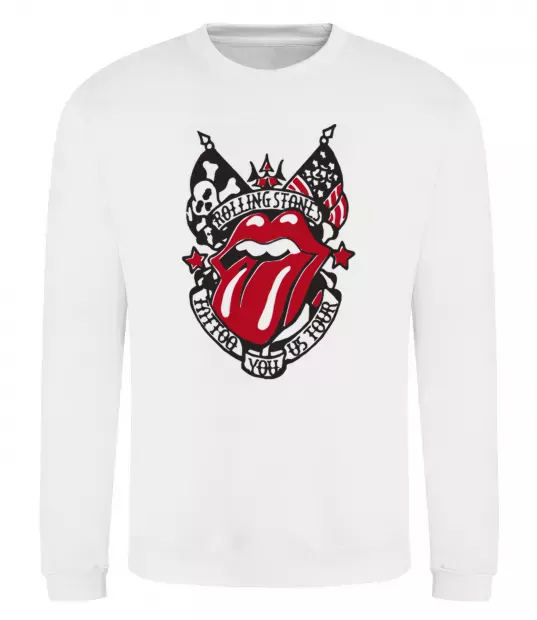 Свитшот Rolling stones tattoo Белый фото