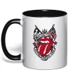 Чашка с цветной ручкой Rolling stones tattoo Черный Чашка с цветной ручкой Rolling stones tattoo Черный фото
