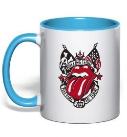 Чашка з кольоровою ручкою Rolling stones tattoo Чашка з кольоровою ручкою Rolling stones tattoo