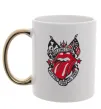 Чашка с цветной ручкой Rolling stones tattoo Золото Чашка с цветной ручкой Rolling stones tattoo Золото фото