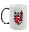 Чашка с цветной ручкой Rolling stones tattoo Серебро Чашка с цветной ручкой Rolling stones tattoo Серебро фото