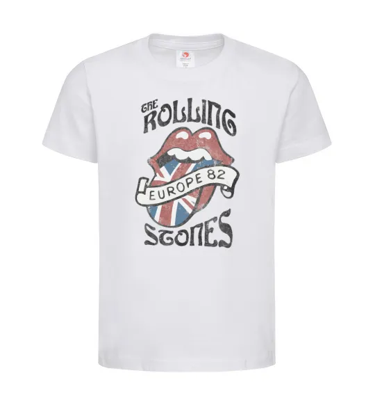 Детская футболка Rolling stones europe 82 Белый фото
