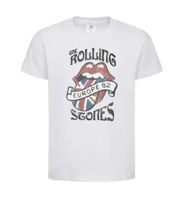 Детская футболка Rolling stones europe 82 Белый фото