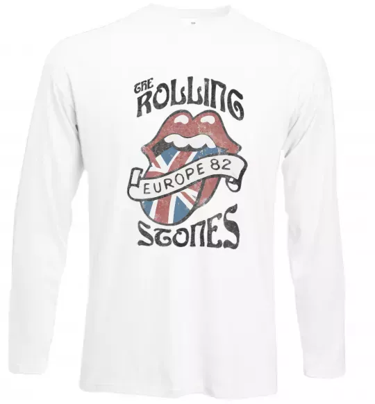 Лонгслив Rolling stones europe 82 Белый фото