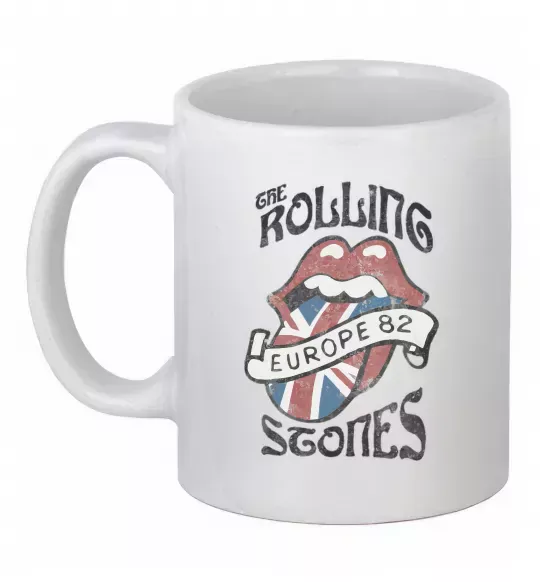 Чашка керамическая Rolling stones europe 82 Белый фото