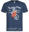 Мужская футболка The Rolling Stones sticky fingers Темно-синий фото