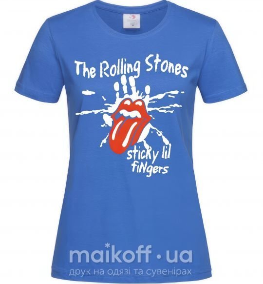 Женская футболка The Rolling Stones sticky fingers Ярко-синий фото