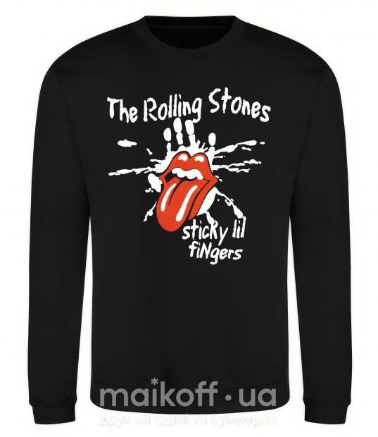 Світшот The Rolling Stones sticky fingers Чорний фото