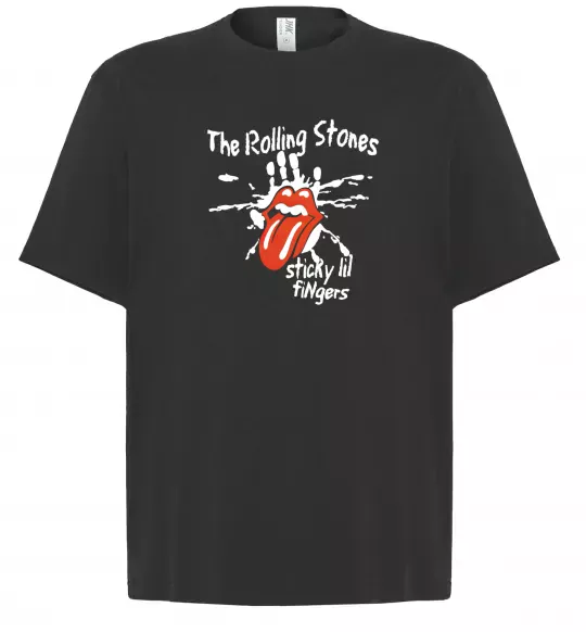 Футболка Оверсайз The Rolling Stones sticky fingers Черный фото