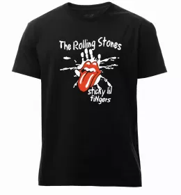 Мужская премиум футболка The Rolling Stones Черный фото