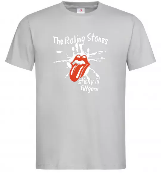 Чоловіча футболка The Rolling Stones sticky fingers Сірий фото