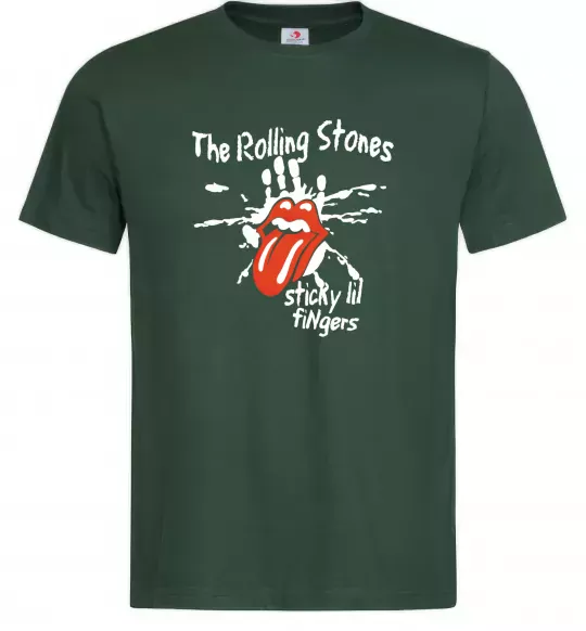 Чоловіча футболка The Rolling Stones sticky fingers Темно-зелений фото