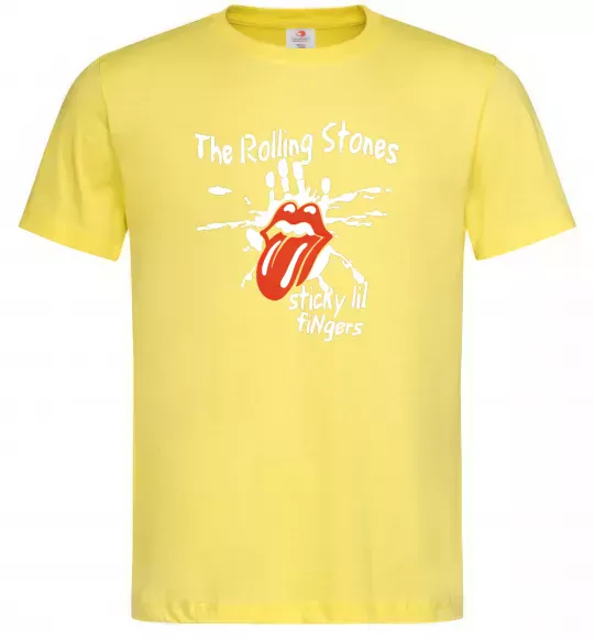 Чоловіча футболка The Rolling Stones sticky fingers Лимонний фото