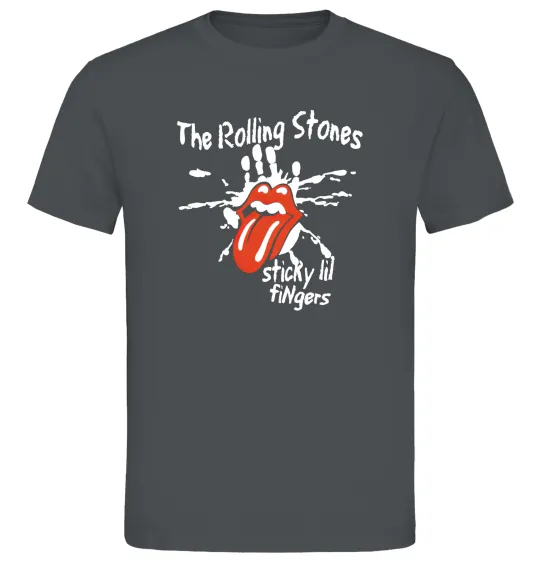 Чоловіча футболка The Rolling Stones sticky fingers Графіт фото