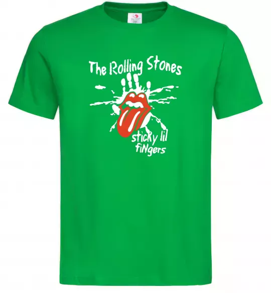 Чоловіча футболка The Rolling Stones sticky fingers Зелений фото