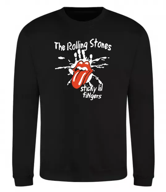Світшот The Rolling Stones sticky fingers Чорний фото