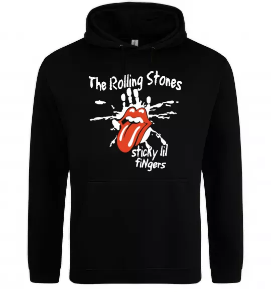 Мужская толстовка (худи) The Rolling Stones sticky fingers Черный фото