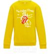 Детский Свитшот The Rolling Stones sticky fingers Солнечно желтый фото
