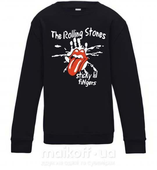 Детский Свитшот The Rolling Stones sticky fingers Черный фото