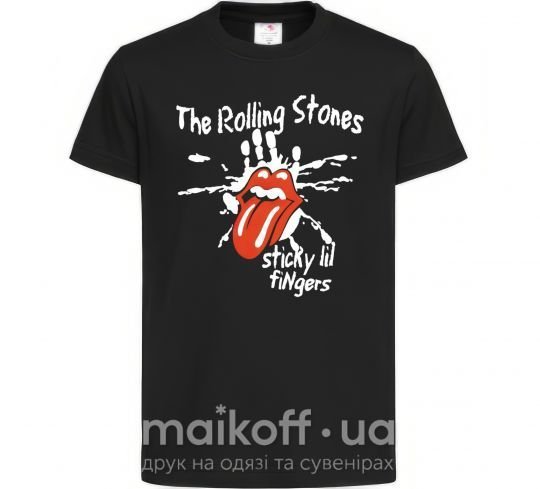 Детская футболка The Rolling Stones sticky fingers Черный фото