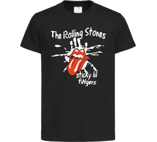 Дитяча футболка The Rolling Stones sticky fingers Чорний фото
